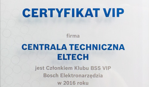 CT ELTECH członkiem prestiżowego klubu BSS VIP BOSCH Elektronarzędzia