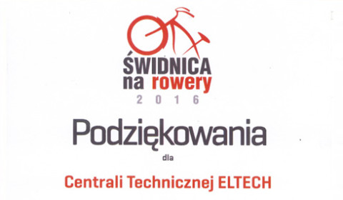 Oficjalne podziękowania za wsparcie akcji „Świdnica na rowery 2016”