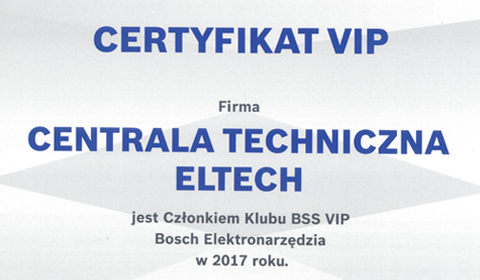 CT ELTECH w prestiżowym klubie BSS VIP BOSCH Elektronarzędzia 2017